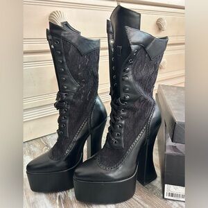 Widow Dark Restless Angel Black Platform Boots